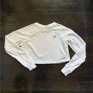 Gymshark Cropped Training Long Sleeve-Size Small-White